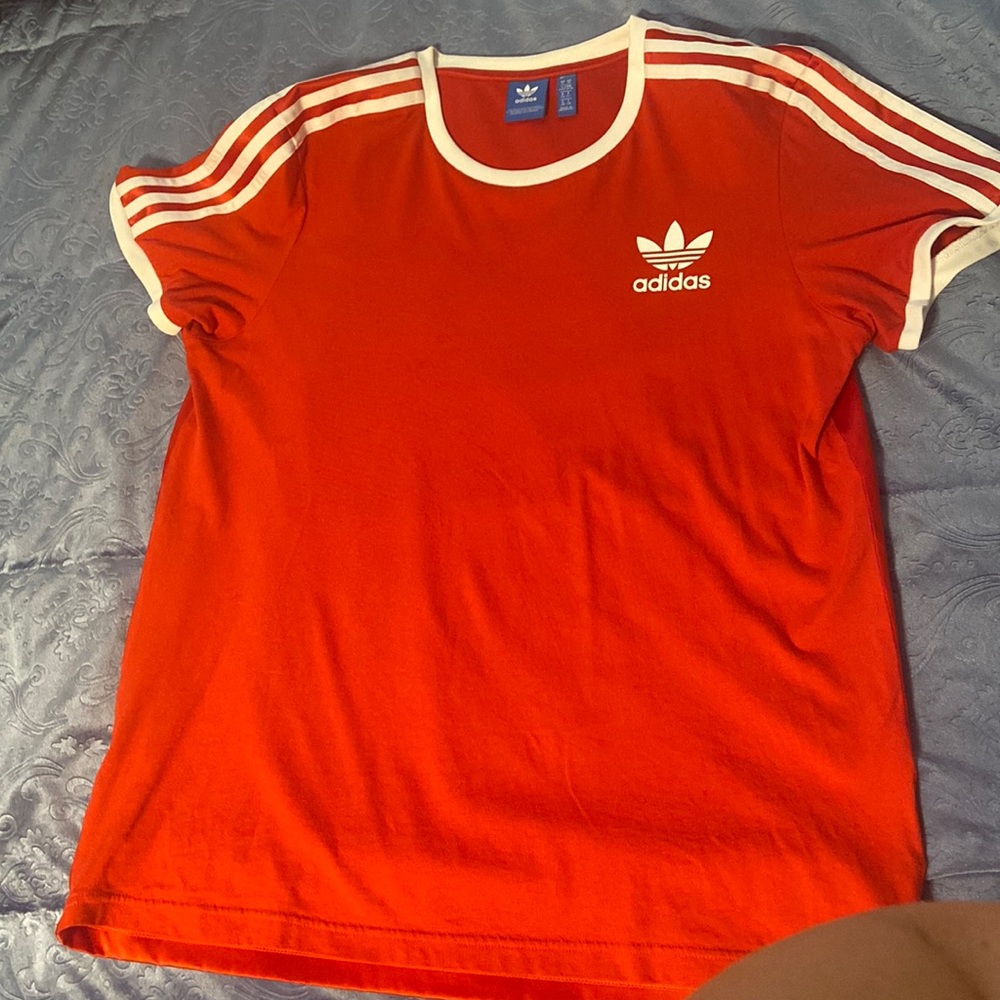 Adidas shirt, satin back